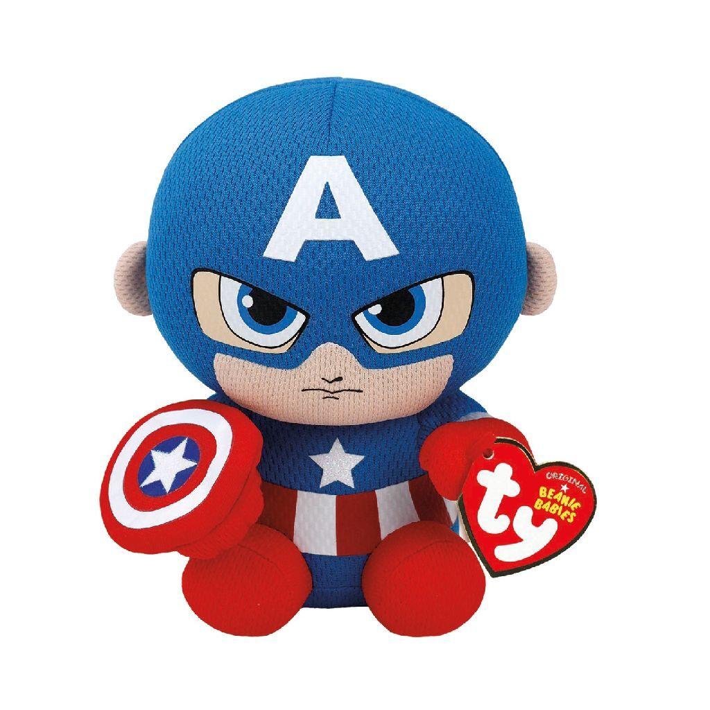 TY\u0020Beanie\u0020Babies\u0020Marvel\u0020Knuffel\u0020Captain\u0020America\u002015\u0020cm