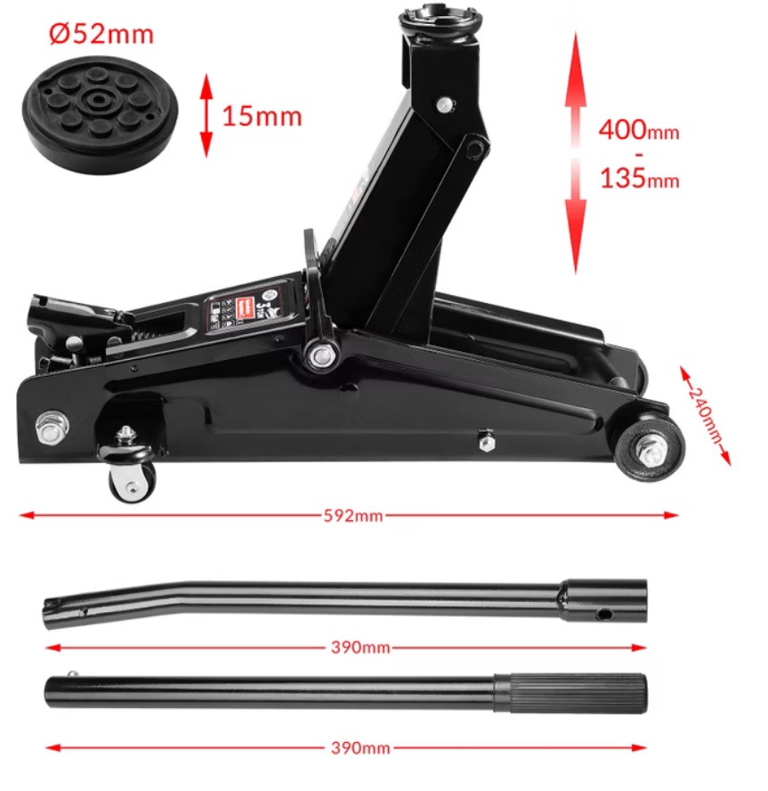 Hydraulische\u0020Krik\u0020Zwart\u00203\u0020Ton\u0020135\u002D400mm Hydraulische\u0020Krik\u0020Zwart\u00203\u0020Ton\u0020135\u002D400mm