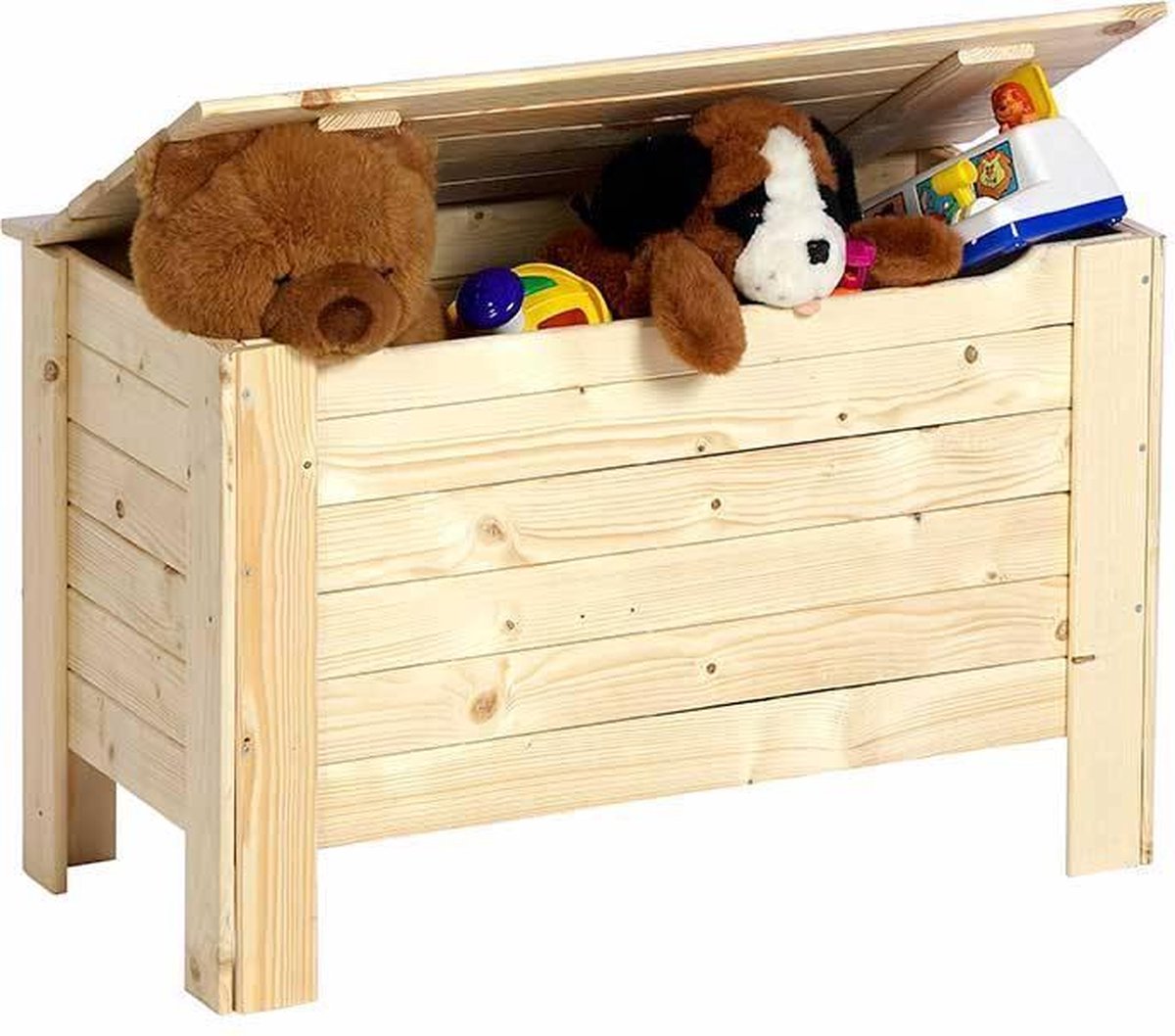 Houten\u0020opbergkist\u0020speelgoedkist\u0020met\u0020deksel\u002040x80cm