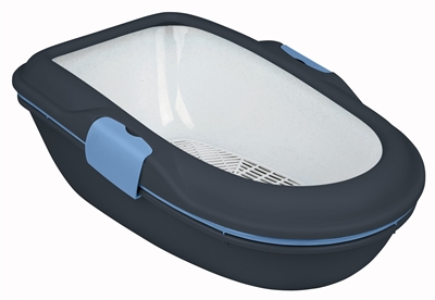 TRIXIE\u0020BERTO\u0020KATTENBAK\u0020OPEN\u0020MET\u0020SCHEIDINGSSYTEEM\u0020DONKERGRIJS\u002FBLAUW\u002059X39X22\u0020CM