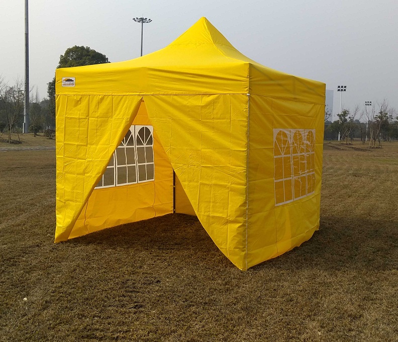 Partytent\u0020Easy\u0020Up\u00203\u0020x\u00203\u0020meter\u0020met\u0020zijwanden\u0020in\u0020Geel