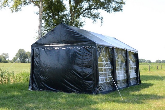 Premium\u0020Partytent\u0020PVC\u00203x6x2\u0020mtr\u0020in\u0020Zwart
