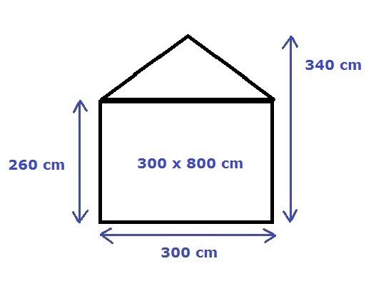 Professionele\u0020Partytent\u0020PVC\u00203x8x2,6\u0020mtr\u0020in\u0020Wit