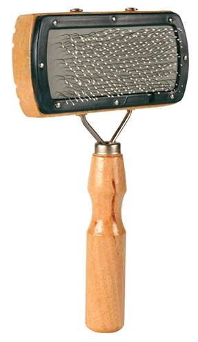 TRIXIE\u0020SLICKERBORSTEL\u0020HOUT\u0020\u002F\u0020METALEN\u0020PINNEN\u002018X10\u0020CM\u00203\u0020ST