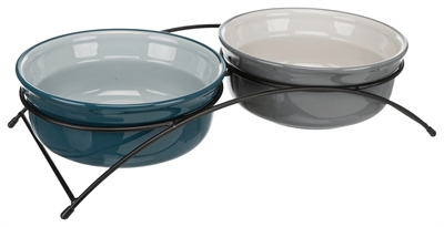 TRIXIE\u0020VOERBAK\u002DSET\u0020KERAMIEK\u0020\u0020\u002F\u0020\u0020METAAL\u0020PETROL\u0020\u002F\u0020GRIJS\u00202X1,6\u0020LTR