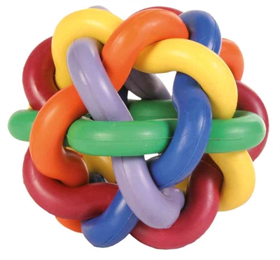 TRIXIE\u0020NATUURRUBBER\u0020KNOOPBAL\u002010X10X10\u0020CM\u00203\u0020ST