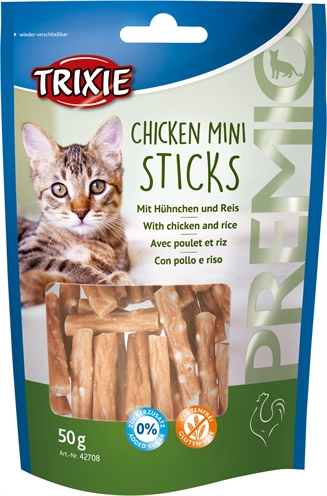 TRIXIE\u0020PREMIO\u0020CHICKEN\u0020MINI\u0020STICKS\u00206X50\u0020GR