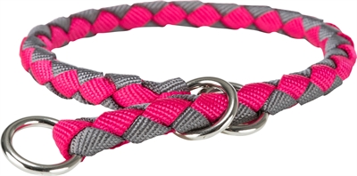 TRIXIE\u0020HALSBAND\u0020HOND\u0020CAVO\u0020HALF\u002DSLIP\u0020FUCHSIA\u0020\u002F\u0020GRAFIET\u0020GRIJS\u002047\u002D55X1,8\u0020CM
