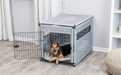 TRIXIE\u0020BENCH\u0020HOMEKENNEL\u0020POLYROTAN\u0020LICHTGRIJS\u002058X77X60\u0020CM
