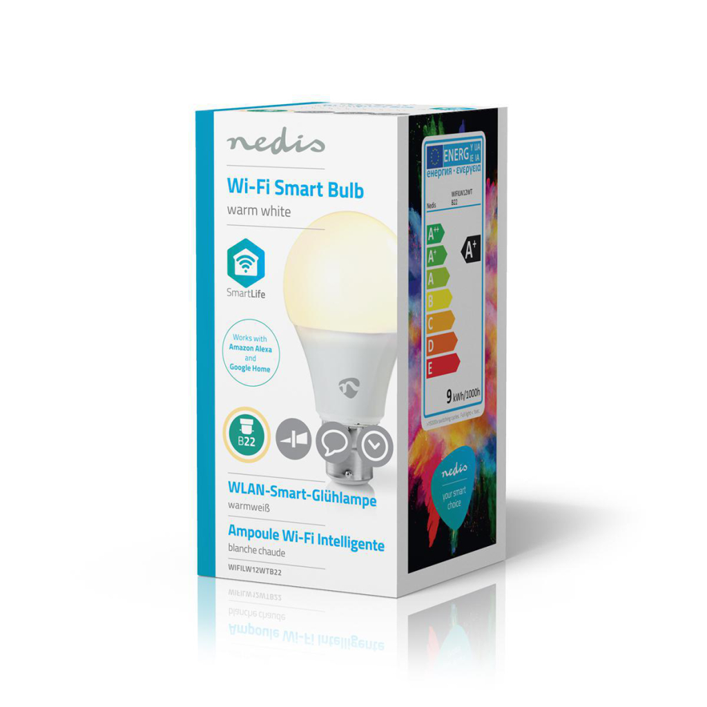 Nedis\u0020WIFILW12WTB22\u0020Smartlife\u0020Led\u0020Bulb\u0020Wi\u002Dfi\u0020B22\u0020800\u0020Lm\u00209\u0020W\u0020Warm\u0020Wit\u00202700\u0020K\u0020Energieklasse\u003A\u0020A\u002B\u0020Android\u0026trade\u003B\u0020\u0026amp\u003B\u0020Ios\u0020A60