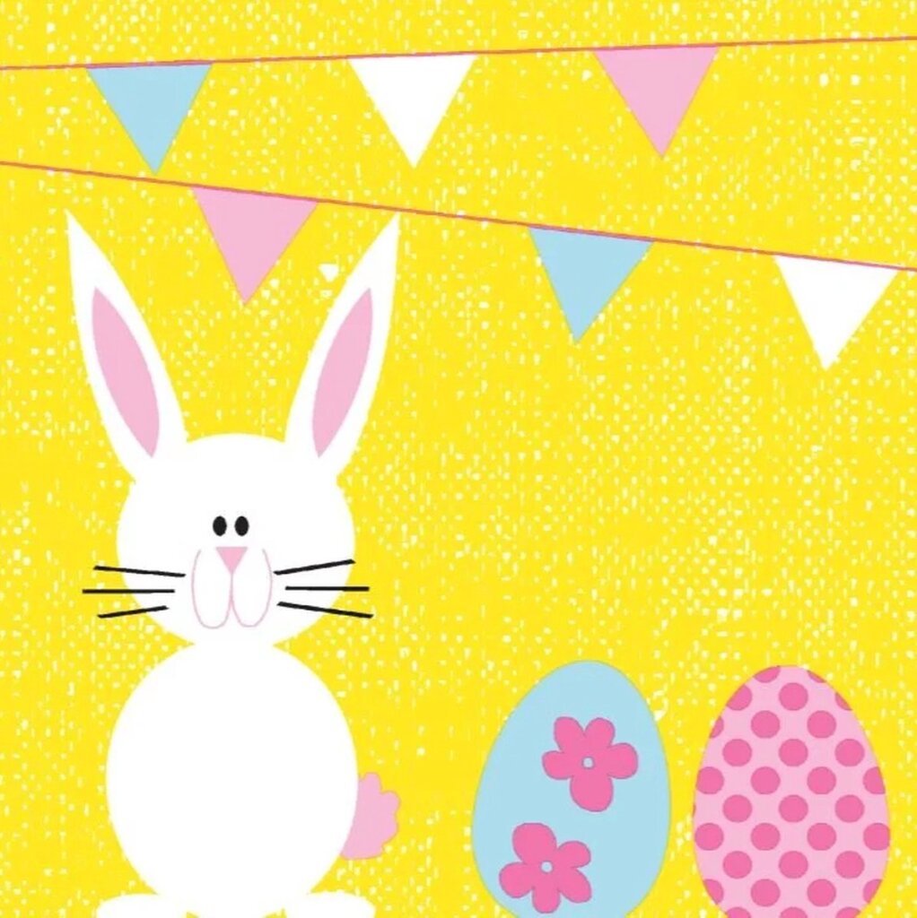 Duni\u0020servetten\u0020Bunny\u0020\u0026\u0020Eggs\u00203\u002Dlaags\u002033x33