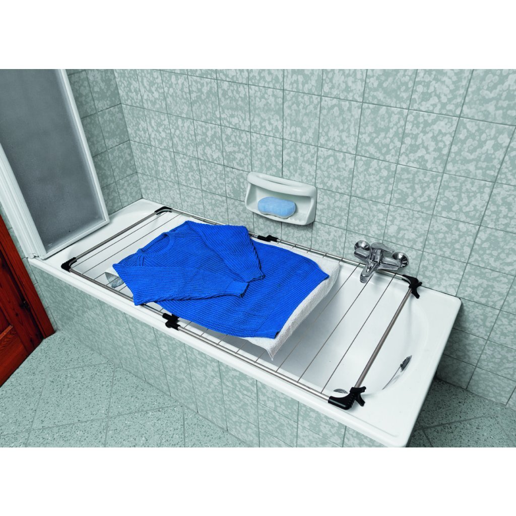 Metaltex\u0020Cervino\u0020Badkuipdroogrek\u002010\u0020m\u0020Drooglengte\u0020Zilver\u002FZwart