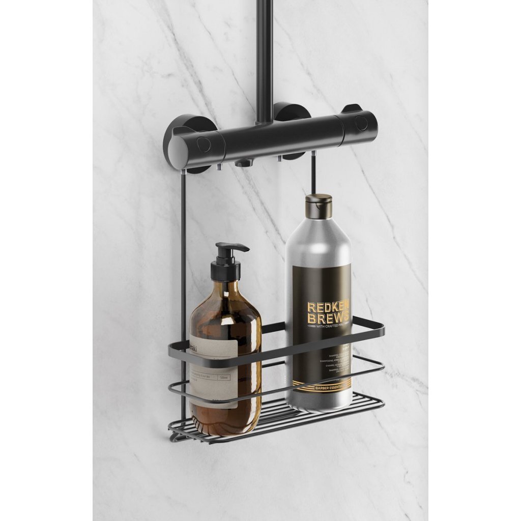 Metaltex\u0020Doucherek\u002028x14x38\u0020cm\u0020Zwart\u002FMetaal