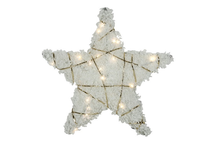 Kerstster\u0020met\u002020\u0020leds\u0020warm\u002Dwit\u0020sneeuw\u0020glittergoud