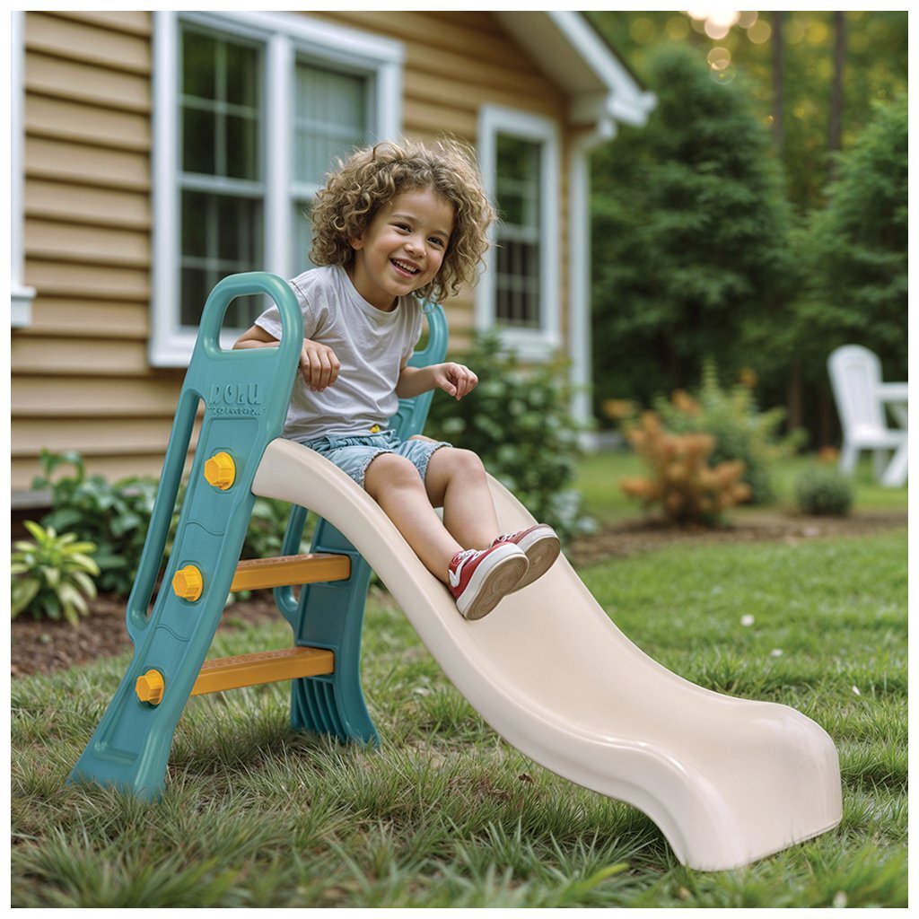 Dolu\u0020Glijbaan\u002060.5x135x90\u0020cm\u0020Wit\u002FGroen