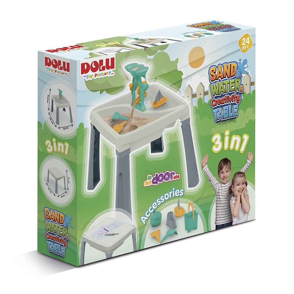 Dolu\u0020Zand\u002DWatertafel\u0020\u002B\u0020Accessoires\u0020Wit\u002FGrijs