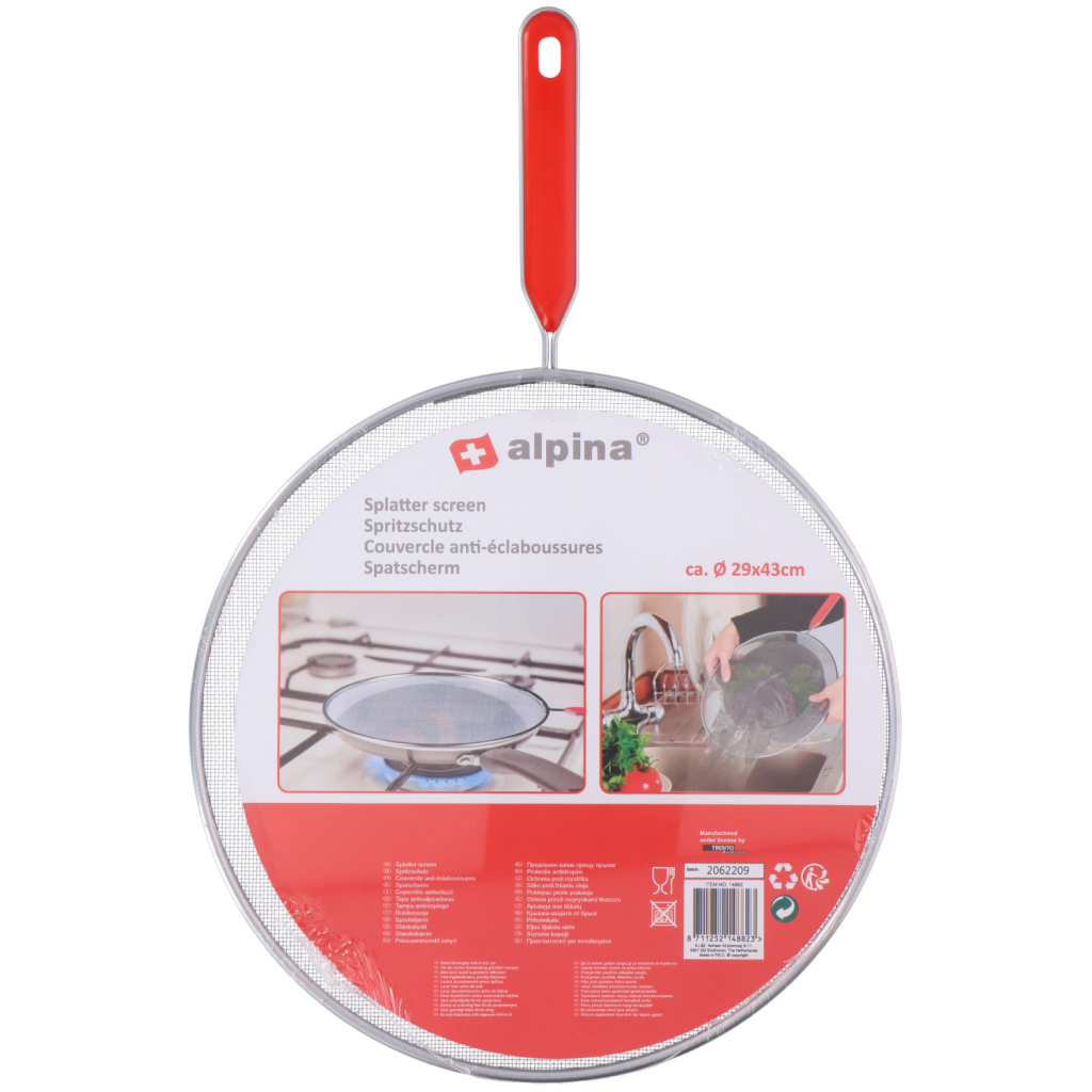 Alpina\u0020Antispatdeksel\u002029x43\u0020cm\u0020RVS\u002FRood