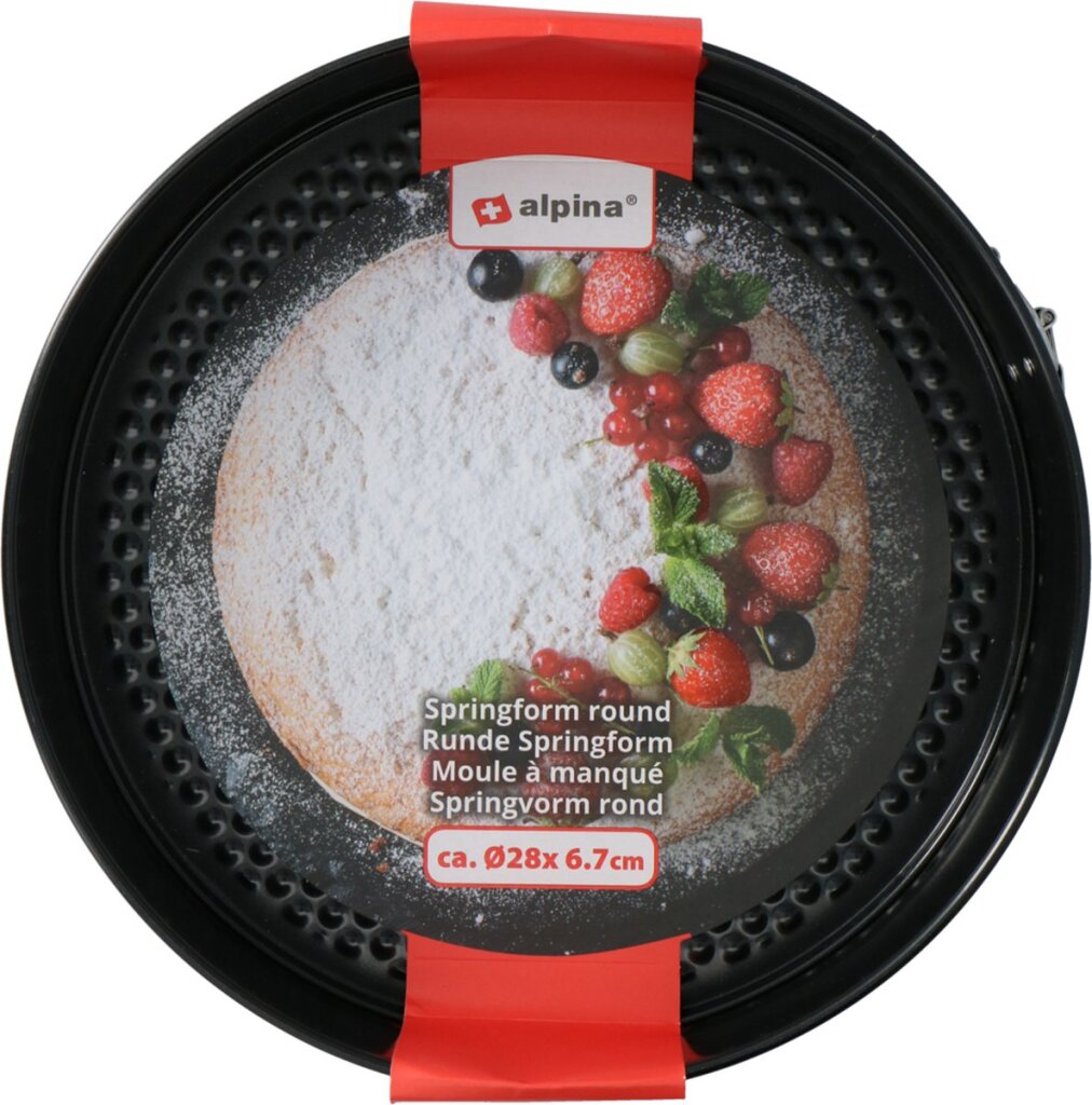 Alpina\u0020Springvorm\u0020Anti\u002DAanbaklaag\u0020Metaal\u002028x6,7cm\u0020Zwart