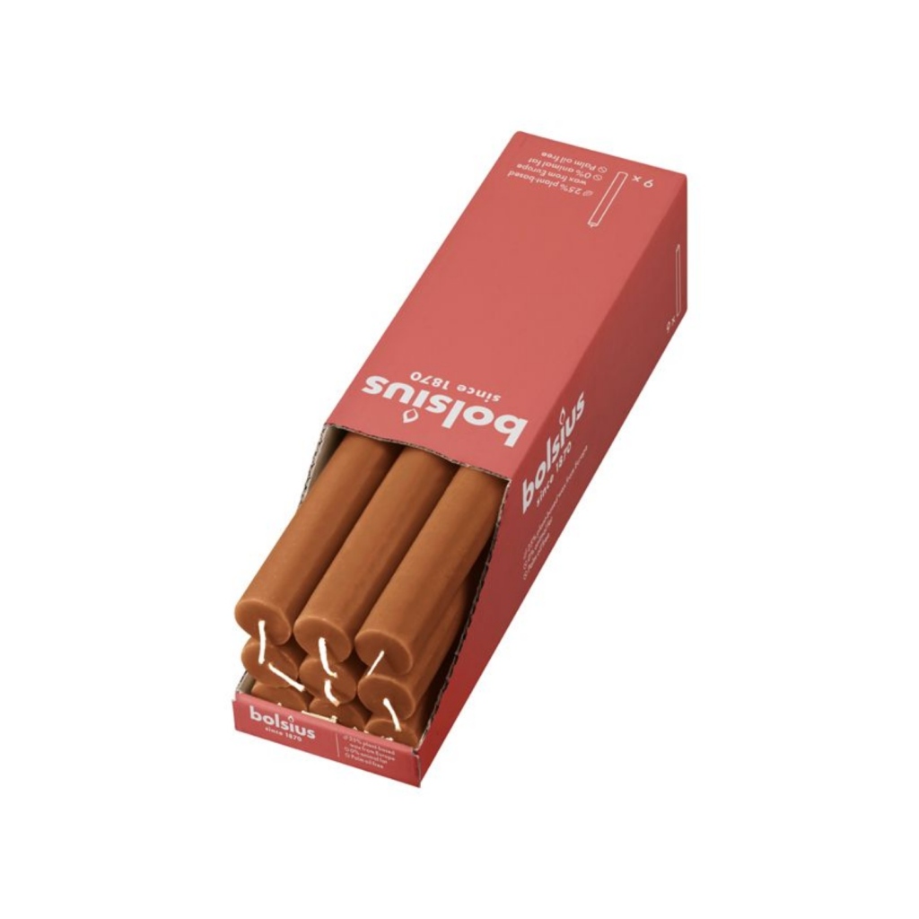 Bolsius\u0020Dinerkaars\u0020Rustiek\u0020Kruidig\u0020Bruin