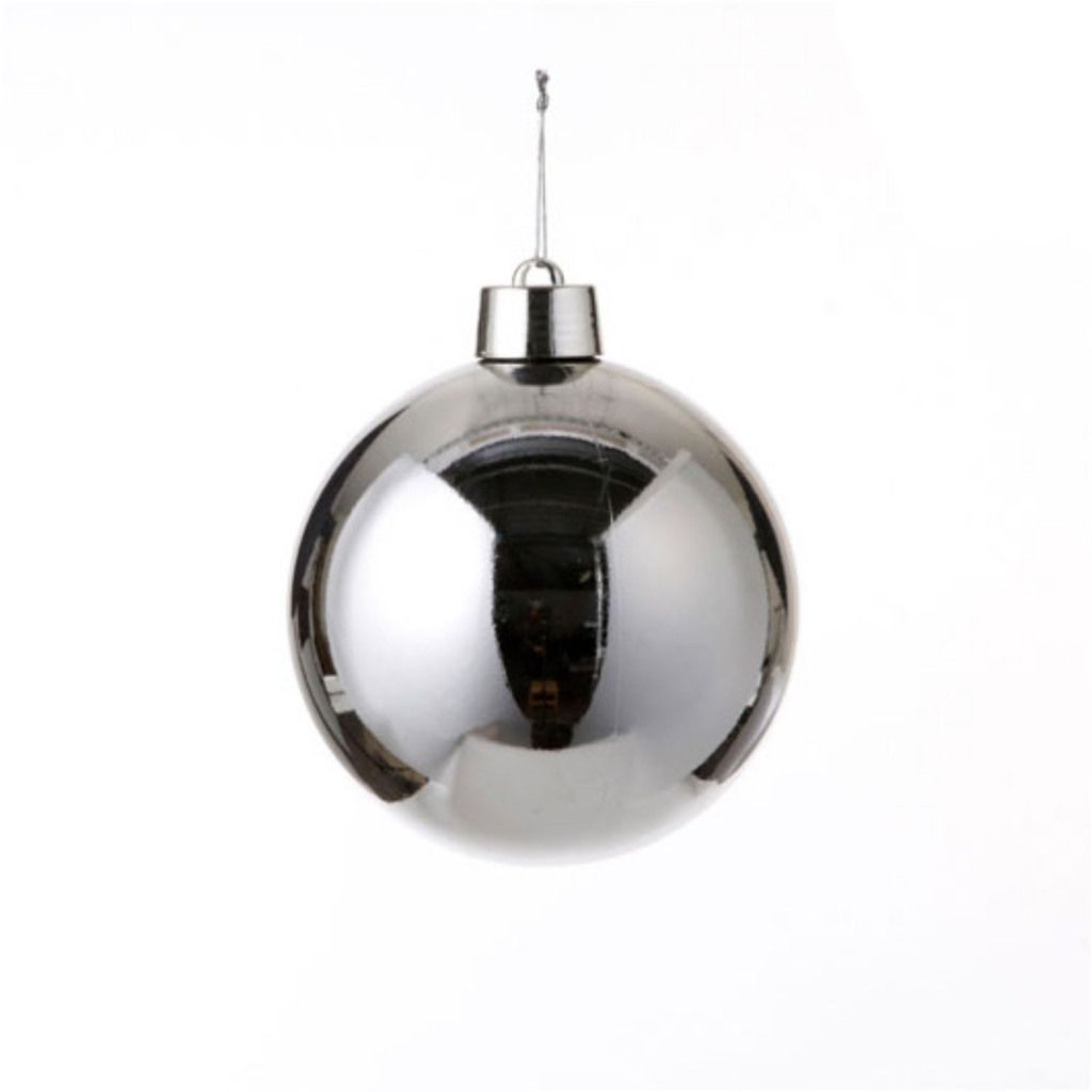 House\u0020of\u0020Seasons\u0020Kerstbal\u0020Zilver\u0020Kunststof\u0020D20\u0020cm