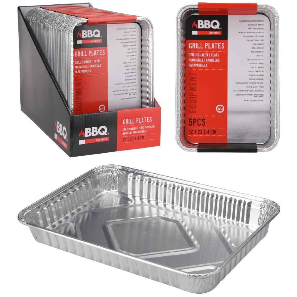 BBQ\u0020Grillschalen\u002032x23x4\u0020cm\u00204\u0020Stuks