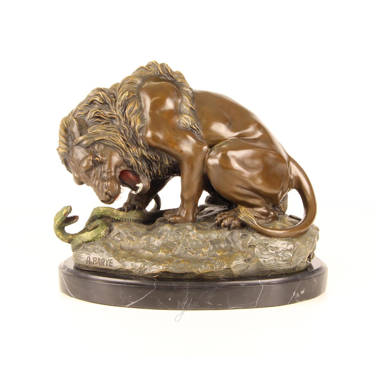 A\u0020BRONZE\u0020SCULPTURE\u0020OF\u0020A\u0020LION\u0020AND\u0020SERPENT