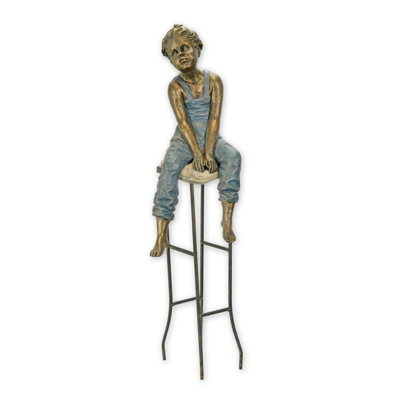 A\u0020RESIN\u0020SCULPTURE\u0020OF\u0020A\u0020LITTLE\u0020BOY\u0020ON\u0020STOOL