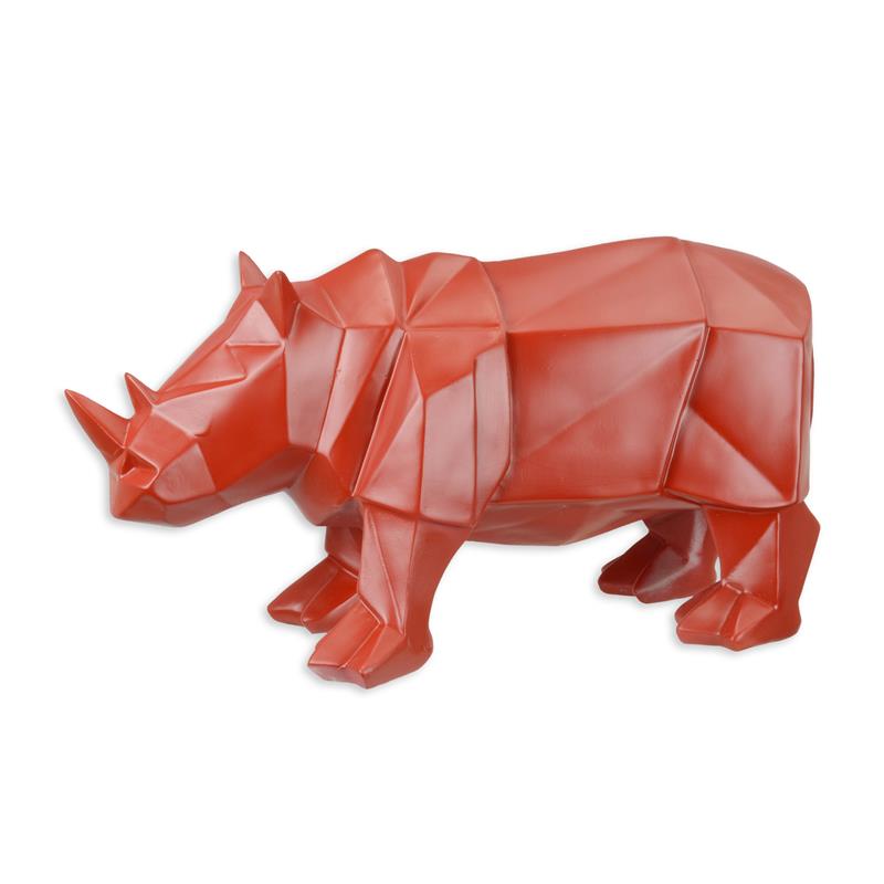 A\u0020RESIN\u0020POLYGONAL\u0020FIGURINE\u0020OF\u0020A\u0020RHINOCEROS,\u0020RED