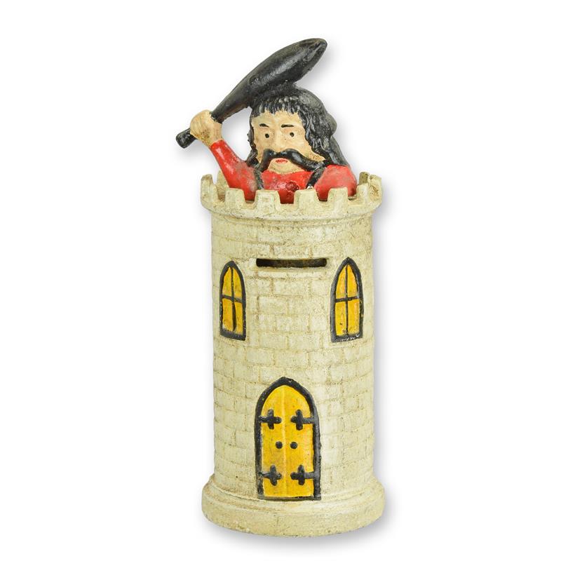 Gietijzeren\u0020mechanische\u0020spaarpot\u0020model\u0020man\u0020in\u0020toren