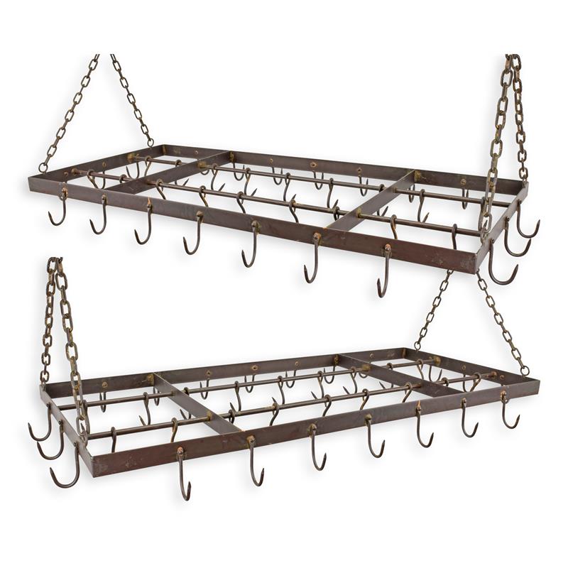 A\u0020PAIR\u0020OF\u0020RECTANGULAR\u0020IRON\u0020POT\u0020AND\u0020PAN\u0020RACKS