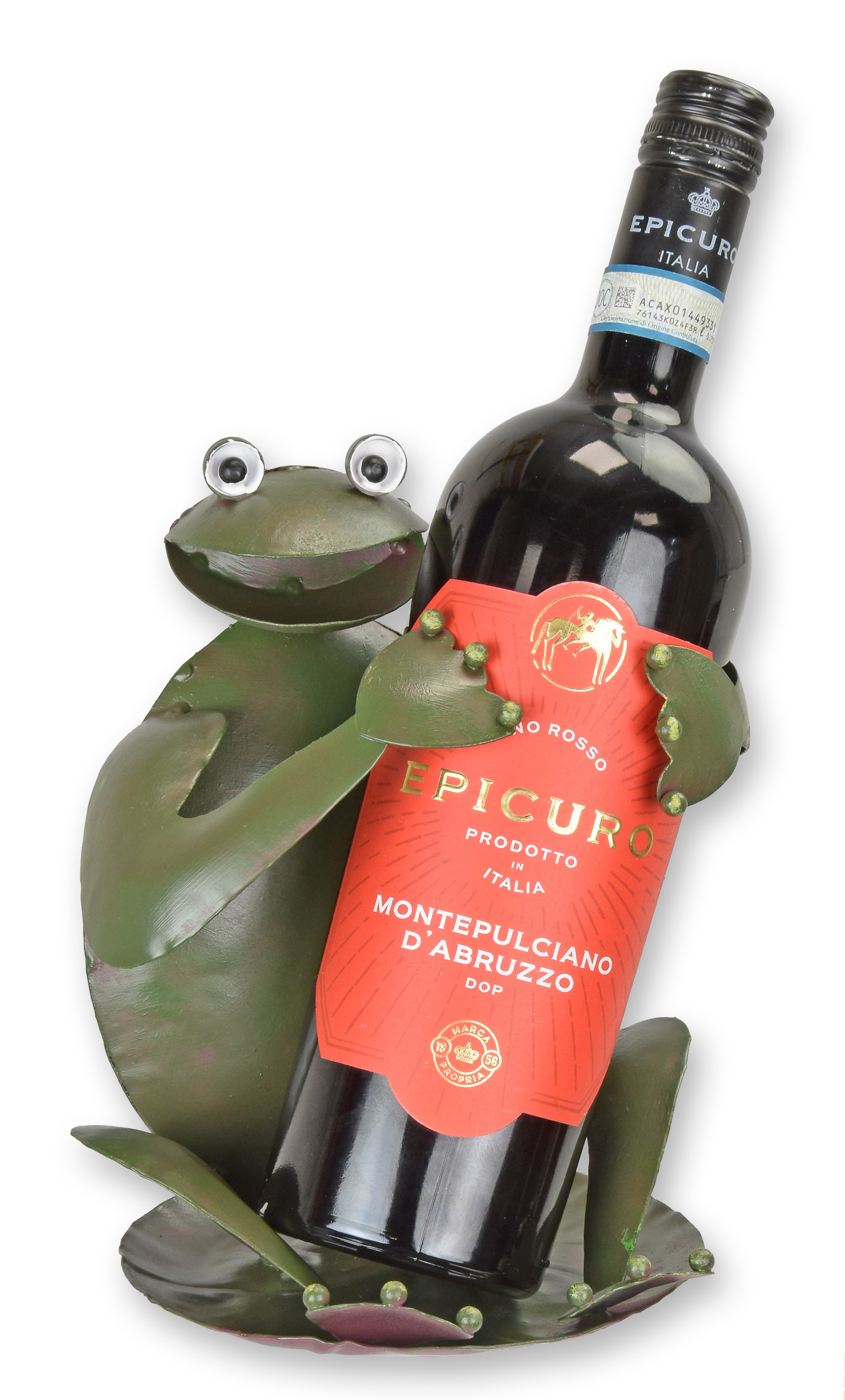 Blikken\u0020flessenhouder\u0020\u0022kikker\u0022\u0020