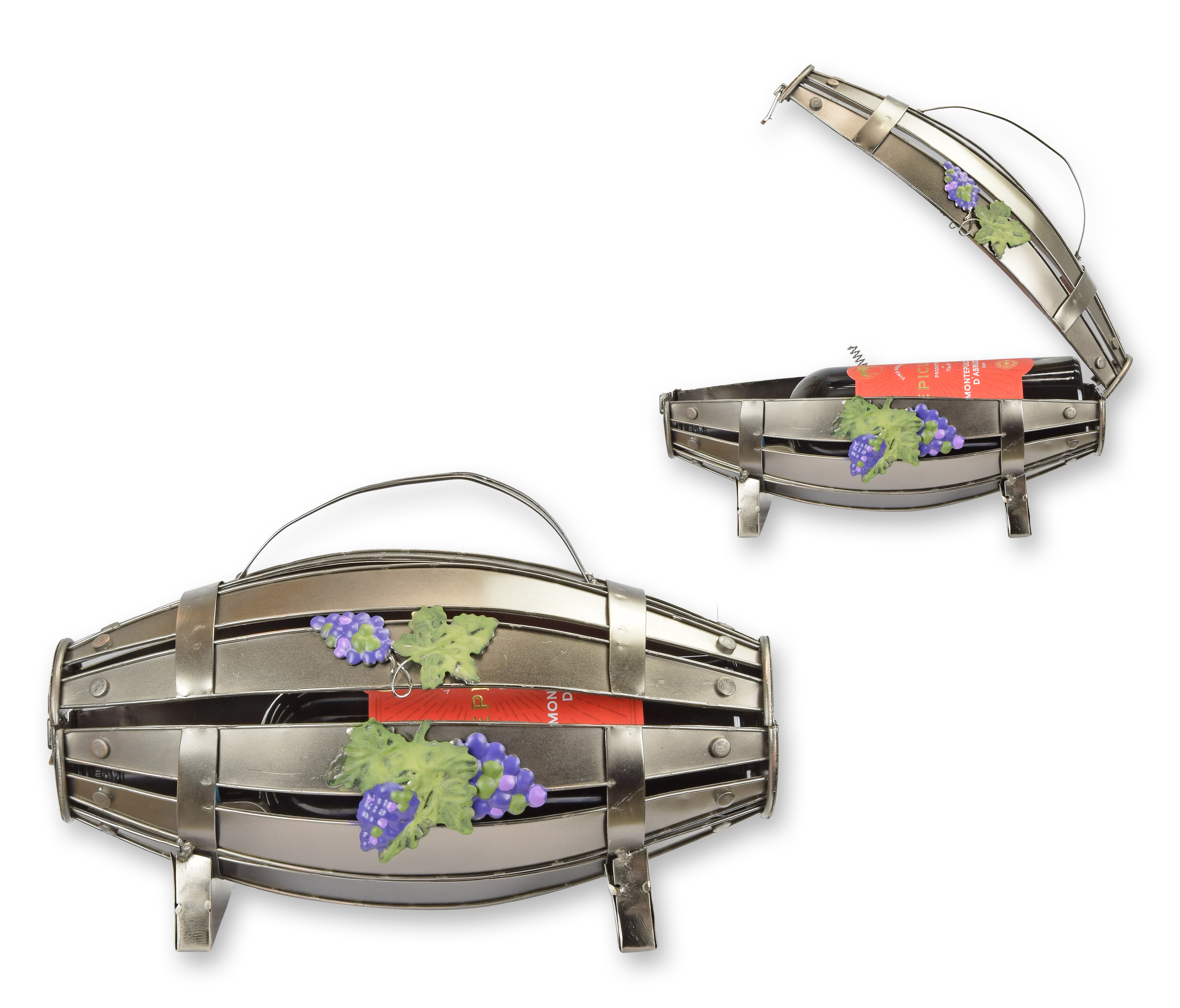 Blikken\u0020flessenhouder\u0020\u0022wijnvat\u0022