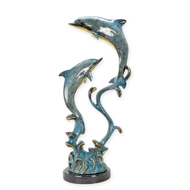 A\u0020BRONZE\u0020SCULPTURE\u0020OF\u0020A\u0020TWO\u0020DOLPHINS\u0020ON\u0020A\u0020WAVE