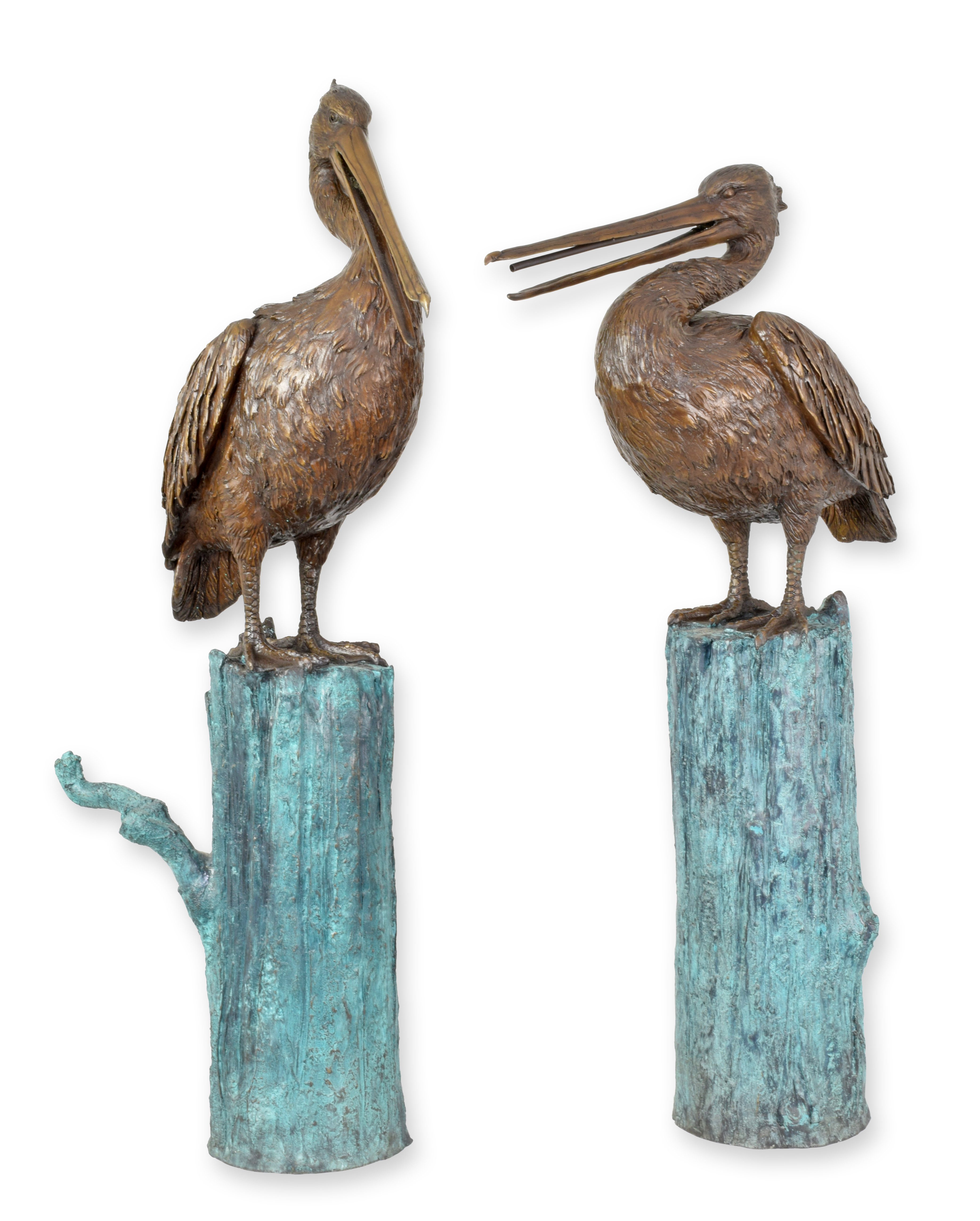 A\u0020BRONZE\u0020PAIR\u0020OF\u0020PELICANS\u0020ON\u0020A\u0020LOG\u0020FOUNTAINS