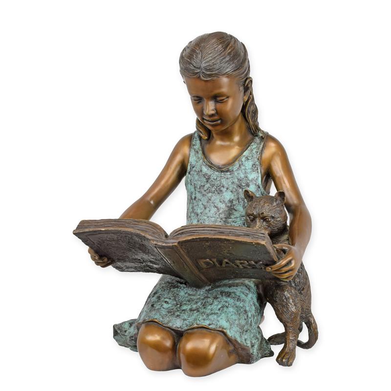 A\u0020BRONZE\u0020SCULPTURE\u0020OF\u0020A\u0020GIRL\u0020READING\u0020IN\u0020HER\u0020DIARY