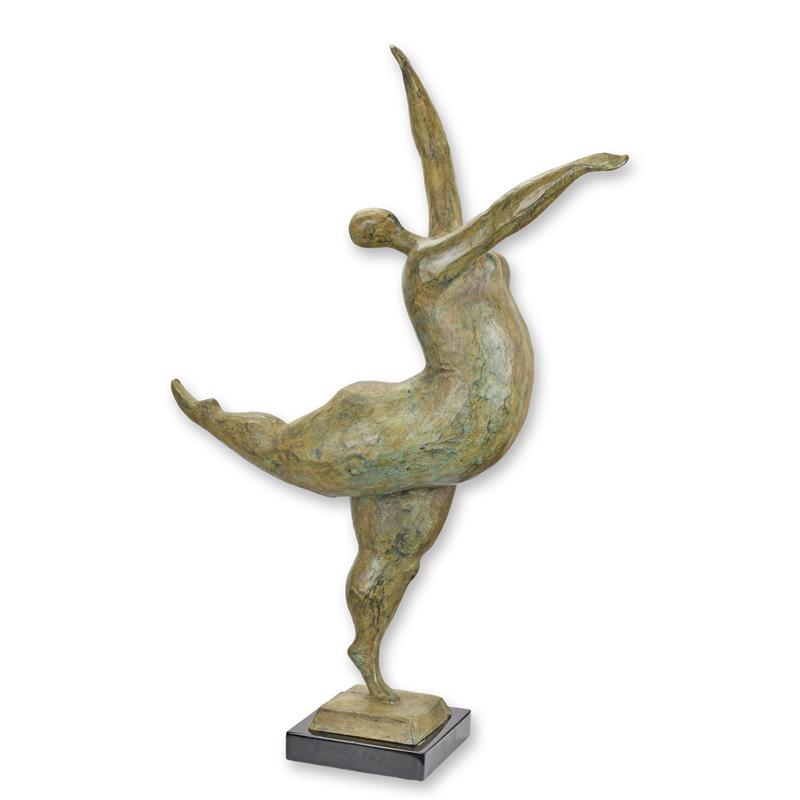 Modernistische\u0020bronzen\u0020sculptuur\u0020van\u0020een\u0020vrouwelijk\u0020figuur