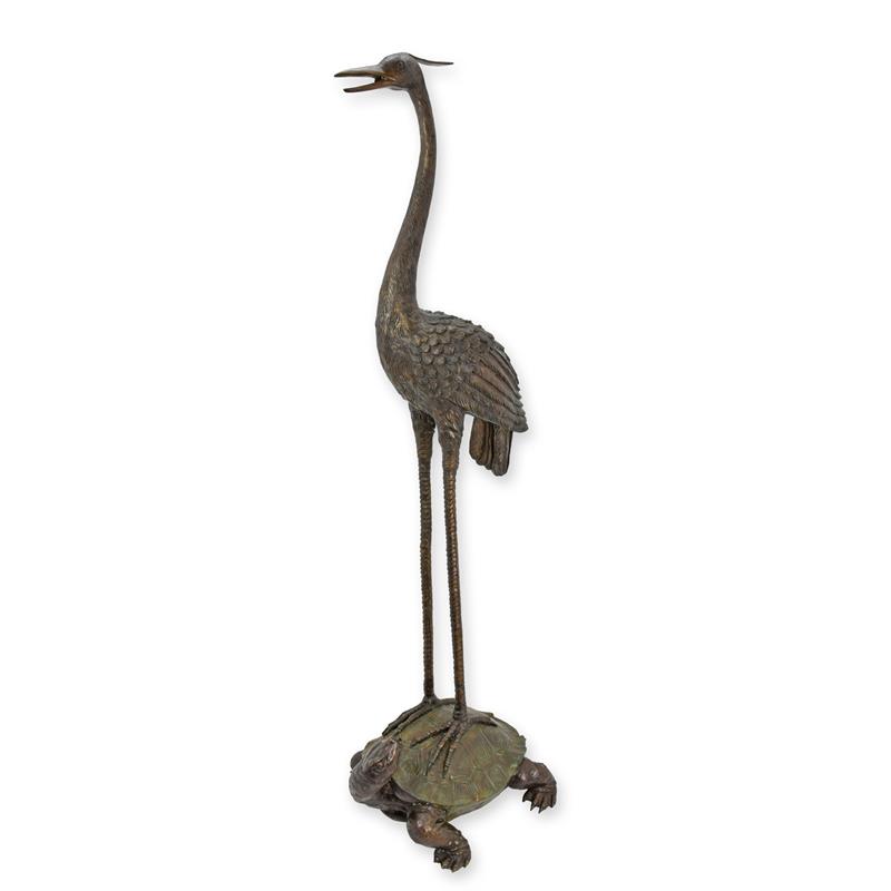 BRONZEN\u0020REIGER\u0020EN\u0020SCHILDPAD\u0020FONTEIN