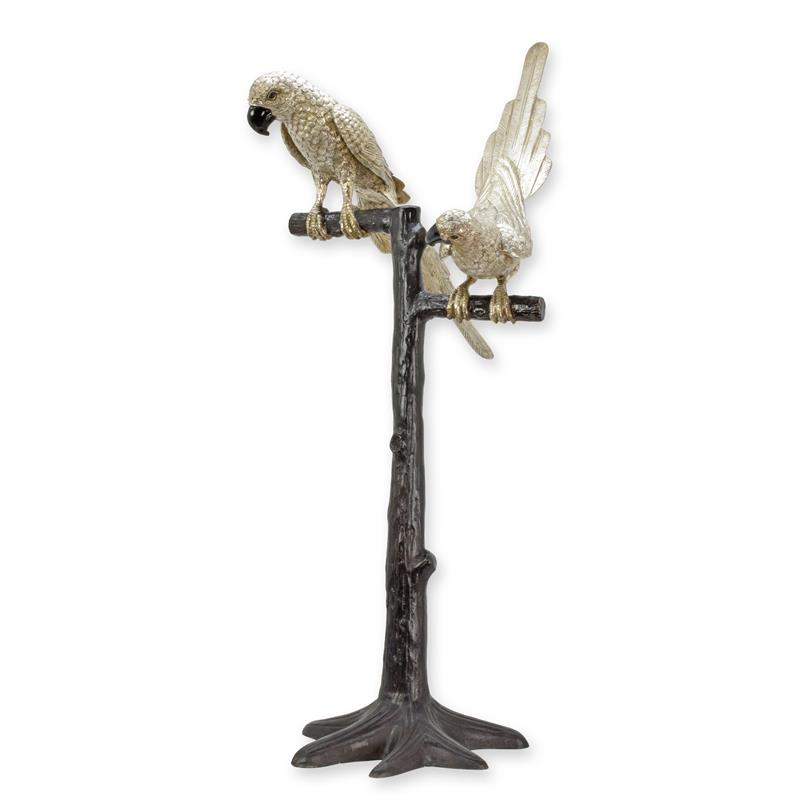 A\u0020BRONZE\u0020SCULPTURE\u0020OF\u00202\u0020PARROTS\u0020SITTING\u0020IN\u0020A\u0020TREE