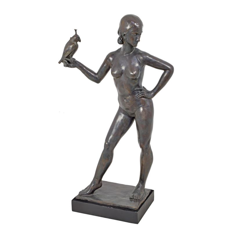 A\u0020BRONZE\u0020SCULPTURE\u0020OF\u0020A\u0020FEMALE\u0020NUDE\u0020FALCONER
