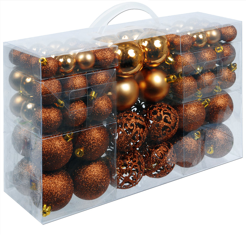 Kerstboomballen\u0020kunststof\u0020kleur\u0020Brons\u0020set\u0020van\u0020100\u0020stuks