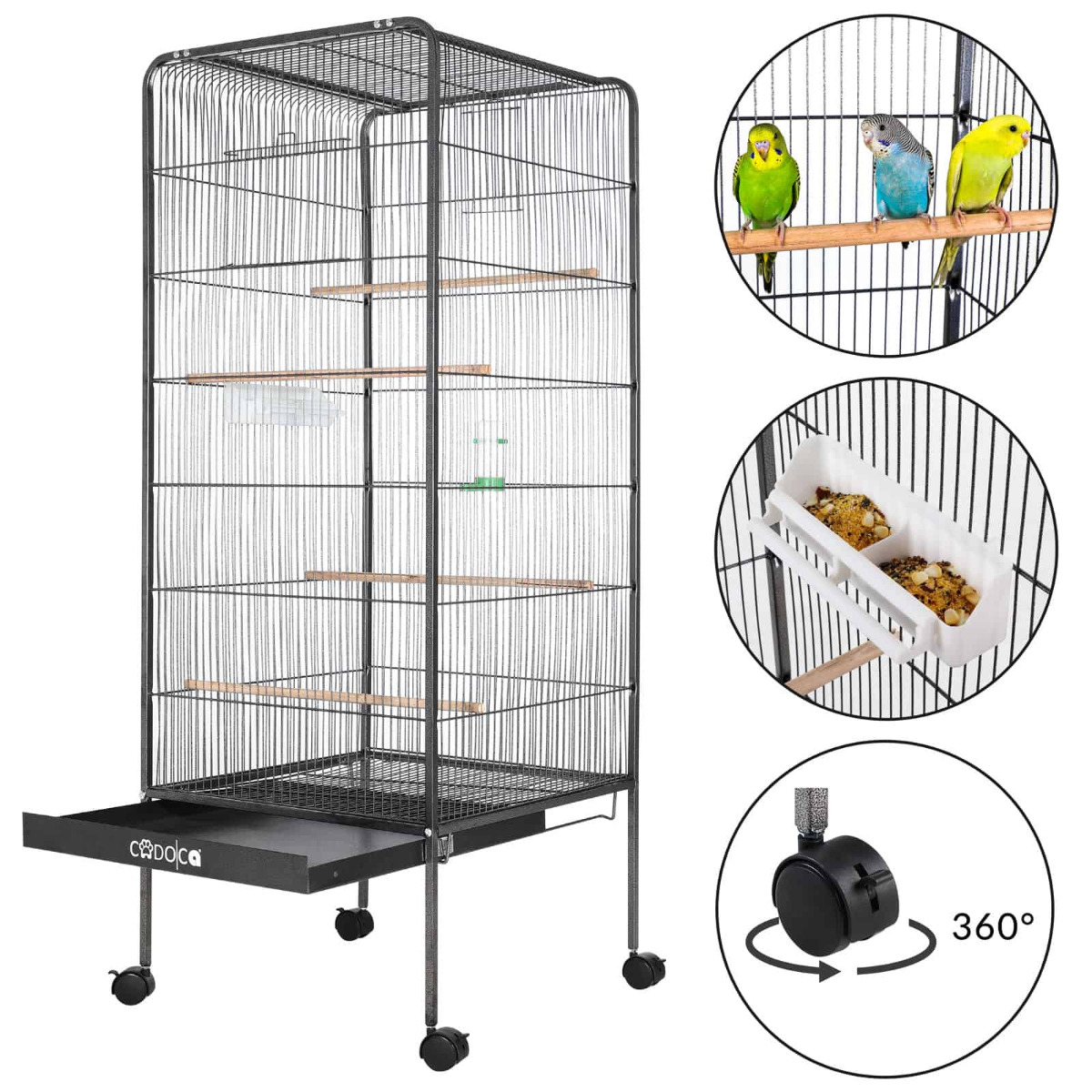 Vogel\u0020Voli\u00E8re\u0020XL\u0020\u002D\u0020hoogte\u0020146cm\u0020\u002D\u00202\u0020Deuren