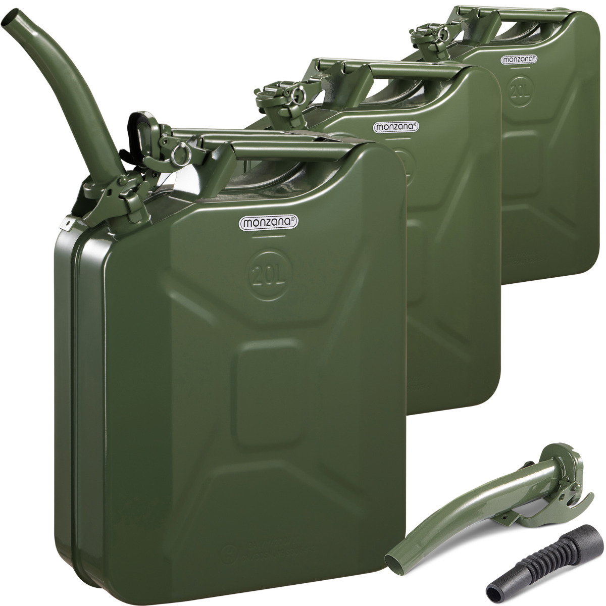 Metalen\u0020jerrycan\u002020L\u0020incl.\u0020schenktuit\u0020,\u0020set\u0020van\u00203