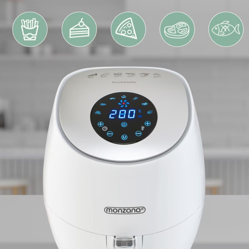 Heteluchtfriteuse\u0020Wit\u0020RVS\u0020Kunststof\u00202,6L\u00201500W