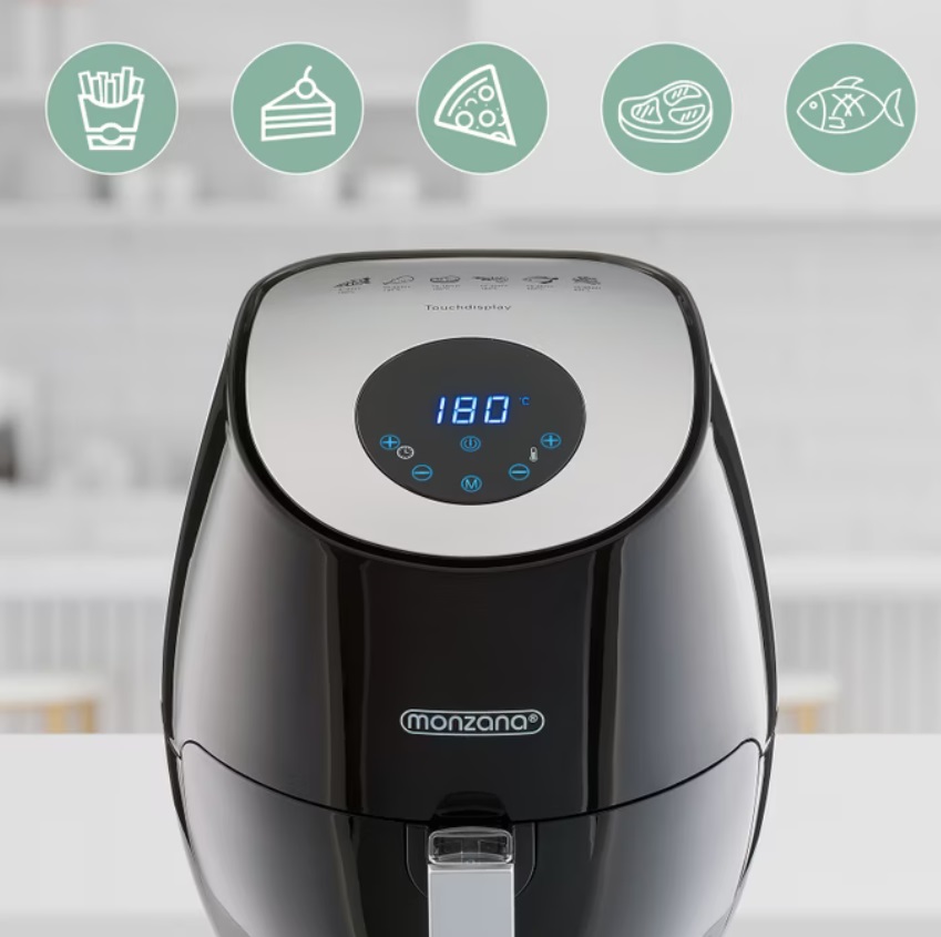 Heteluchtfriteuse\u0020Zwart\u0020RVS\u0020Kunststof\u00202,6L\u00201500W Heteluchtfriteuse\u0020Zwart\u0020RVS\u0020Kunststof\u00202,6L\u00201500W