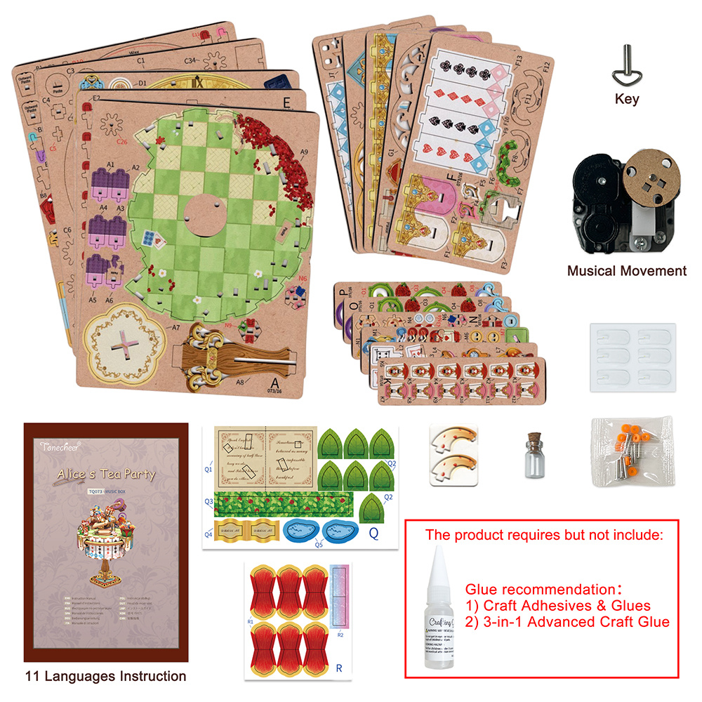 Tone\u002DCheer\u0020muziekdoosje\u0020Alice\u0020Tea\u0020Party\u0020DIY\u0020Modelbouw\u0020Knutselen Tone\u002DCheer\u0020muziekdoosje\u0020Alice\u0020Tea\u0020Party\u0020DIY\u0020Modelbouw\u0020Knutselen