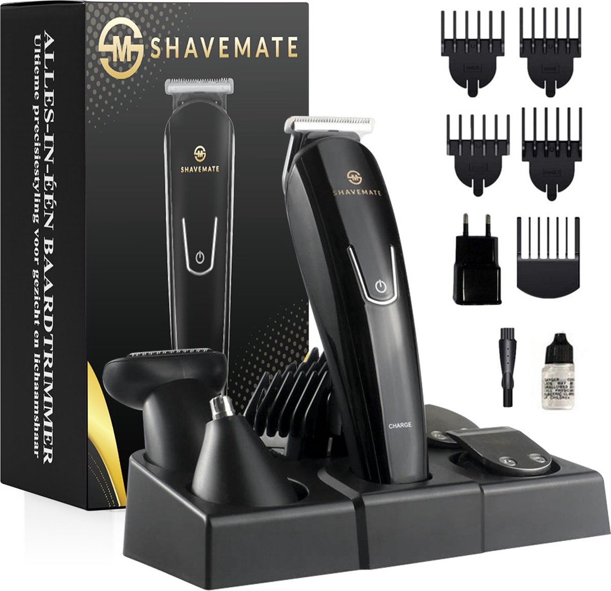 ShaveMate\u00205\u002Din\u002D1\u0020Draadloze\u0020Baardtrimmer\u0020Bodygroomer\u0020mannen\u0020Waterproof