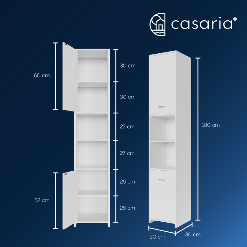 Badkamer\u0020hoge\u0020kast\u0020Neapel\u0020Wit\u0020180x30x30cm Badkamer\u0020hoge\u0020kast\u0020Neapel\u0020Wit\u0020180x30x30cm