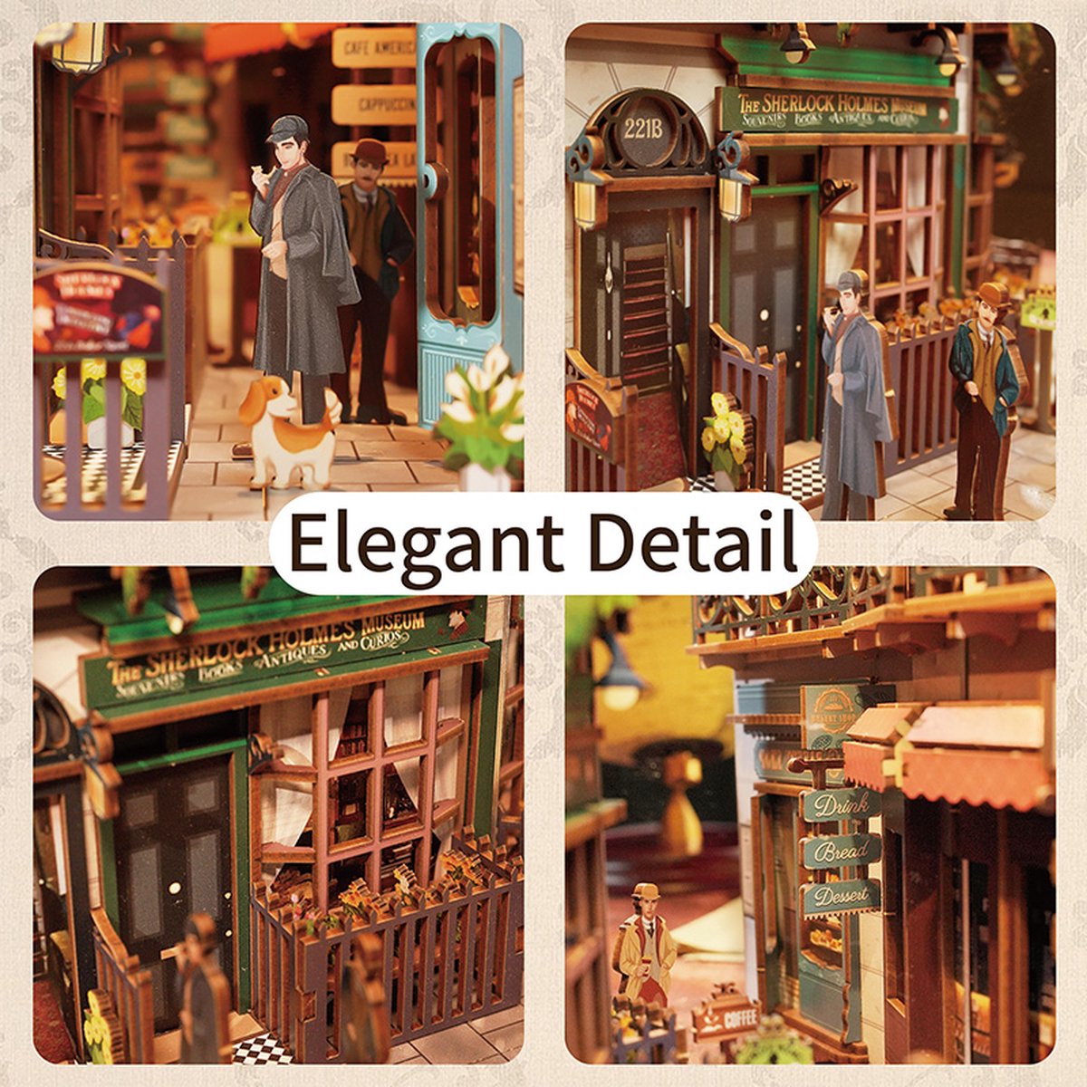 Tone\u002Dcheer\u0020BookNook\u0020Baker\u0020Street\u0020DIY\u0020Modelbouw\u0020Knutselen