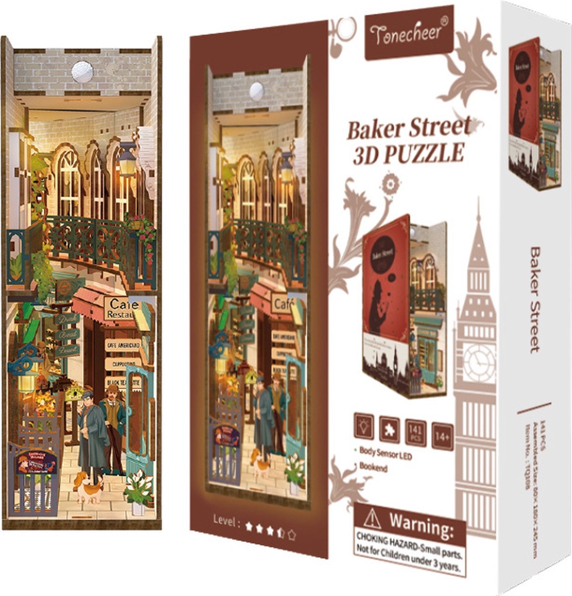 Tone\u002Dcheer\u0020BookNook\u0020Baker\u0020Street\u0020DIY\u0020Modelbouw\u0020Knutselen