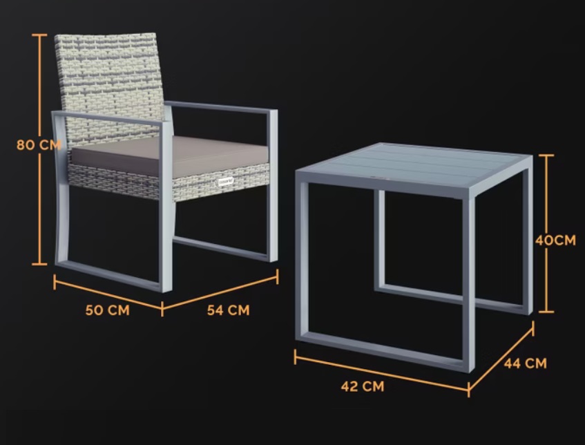 Polyrotan\u0020Balkonset\u0020Tuinset\u00203\u002Ddelig\u0020Grijs\u0020 Polyrotan\u0020Balkonset\u0020Tuinset\u00203\u002Ddelig\u0020Grijs\u0020